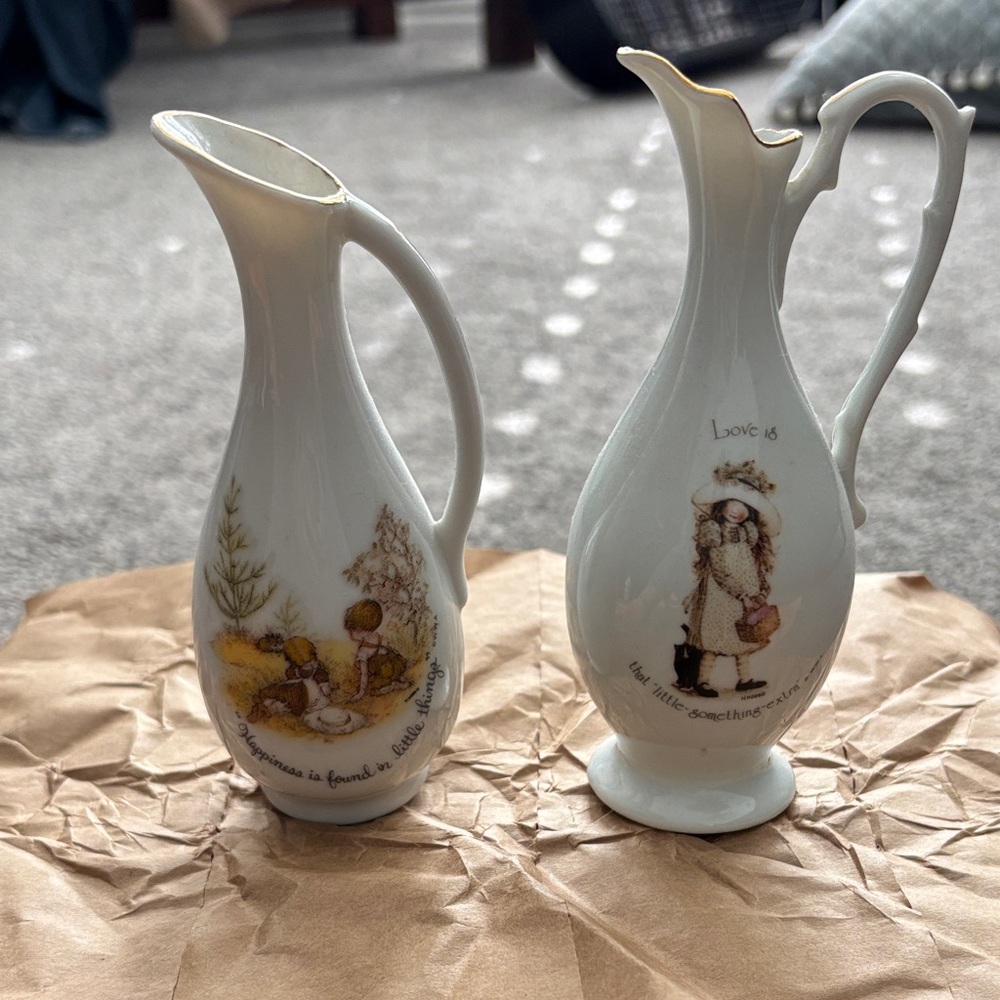 Vintage Holly Hobbie Ceramic Vases